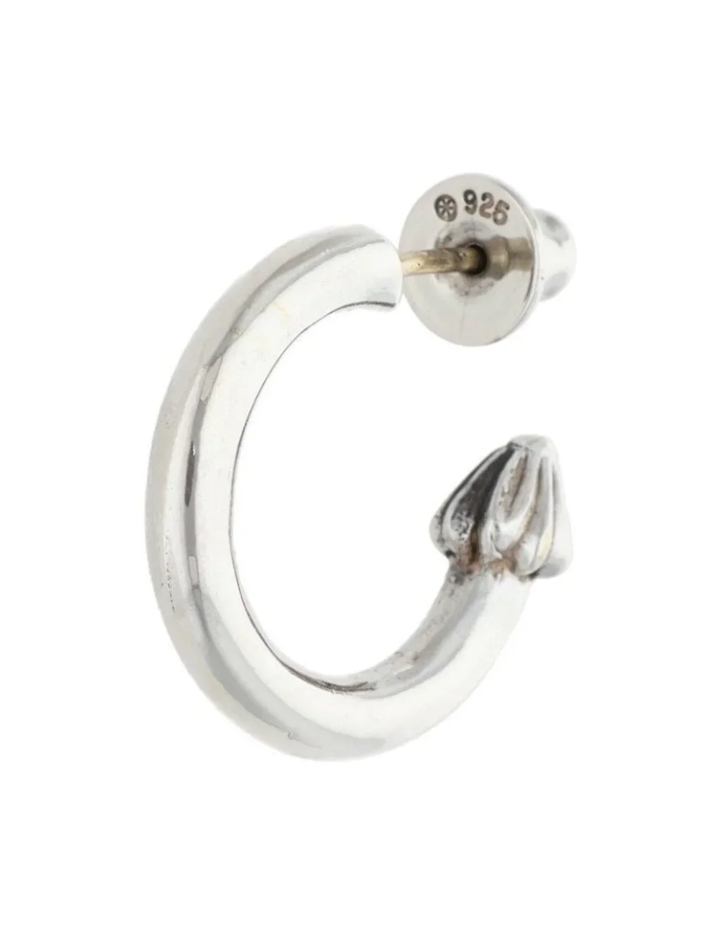 Chrome Hearts Hoop Plain Silver Earrings